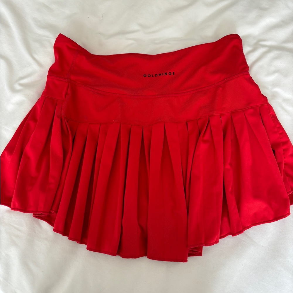 Red Goldhinge Athletic Skirt